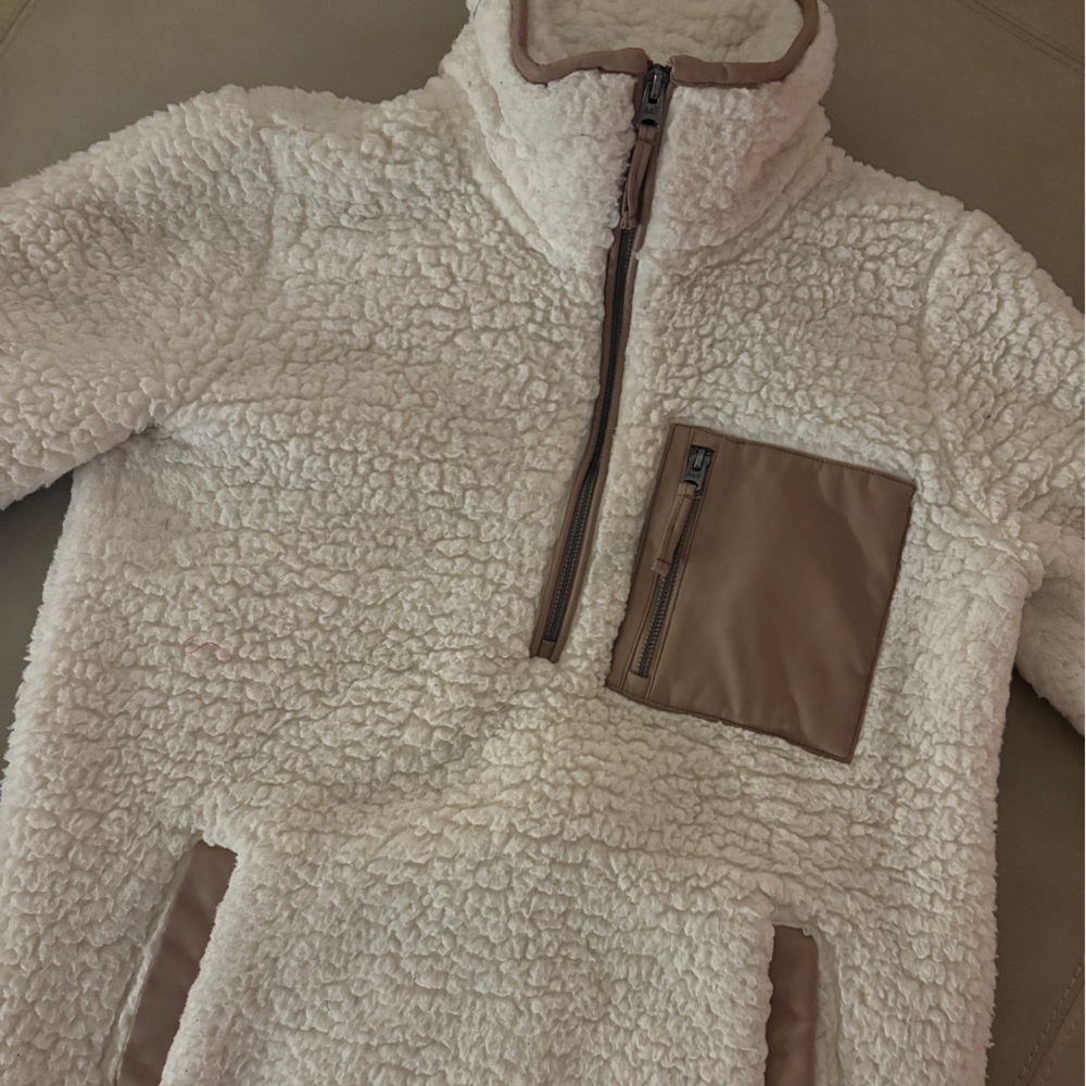Abercrombie & Fitch Cream Teddy Jacket